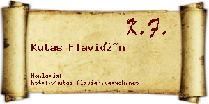 Kutas Flavián névjegykártya